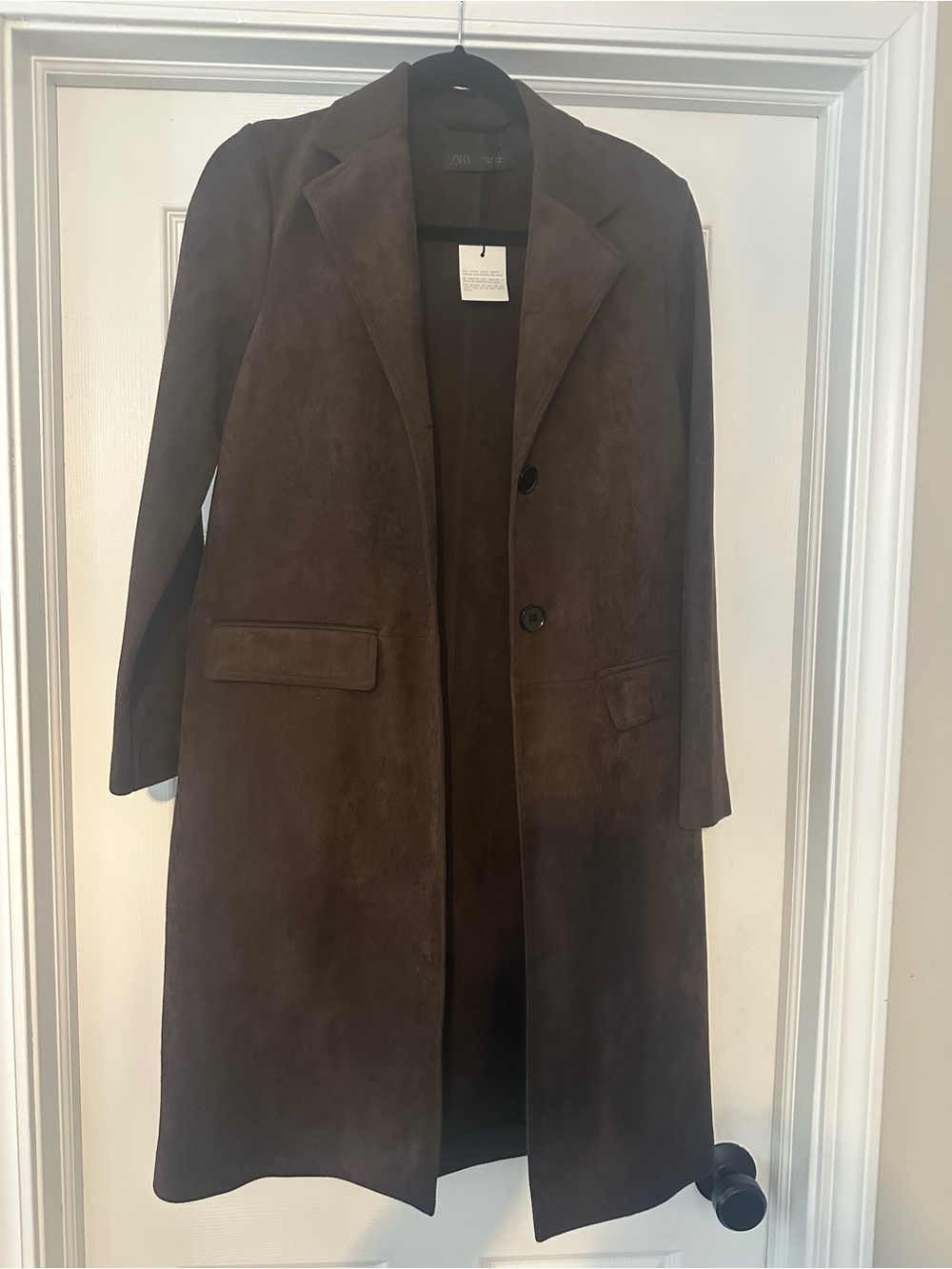 Zara Brown Suede Blazer Jacket - Picture 2 of 4
